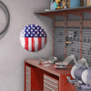Rustic American Flag Dome Metal Sign - 15.5"